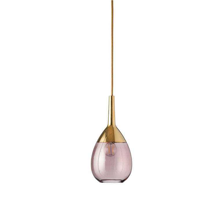 Lute Small Pendant Obsidian / Gold - LA101487
