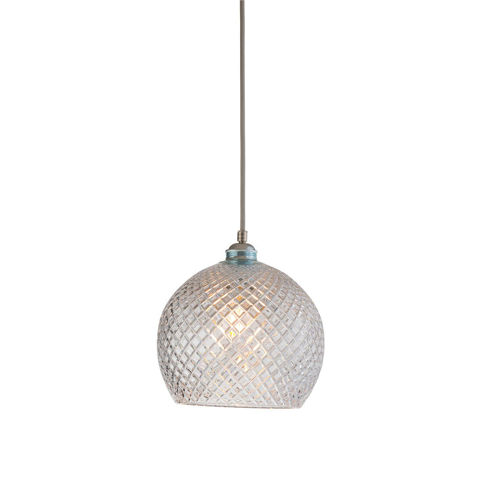 Rowan Medium Pendant Matt Silver / Small Pattern - LA101523