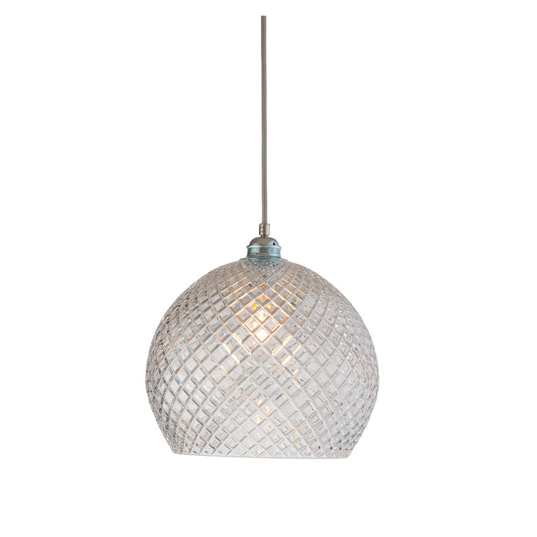 Rowan Large Pendant Matt Silver / Small Pattern - LA101525