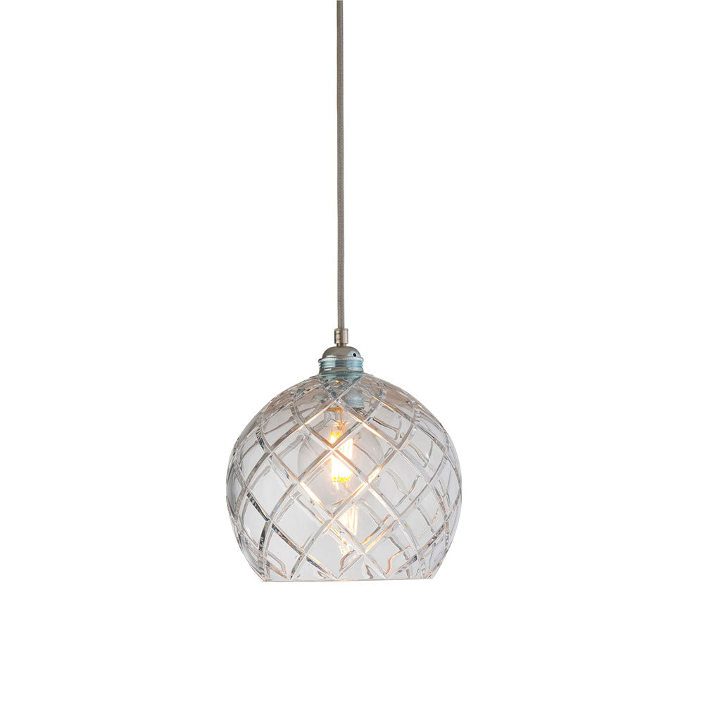 Rowan Medium Pendant Matt Silver / Large Pattern - LA101535
