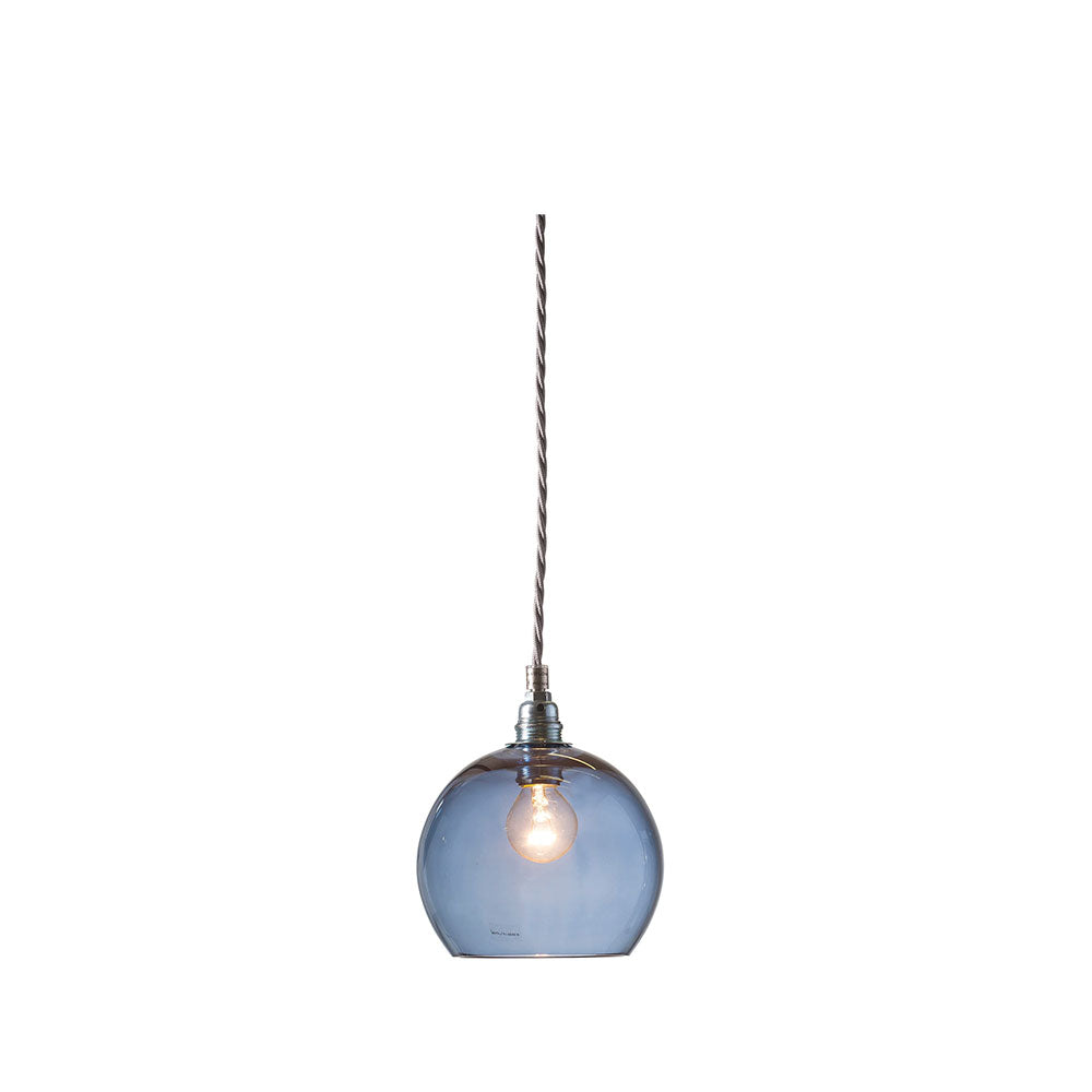 Rowan Small Pendant Matt Silver / Deep Blue - LA101547