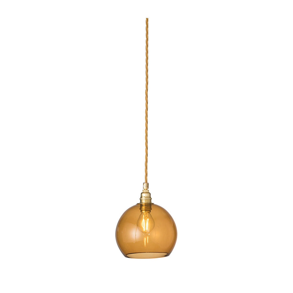 Rowan Small Pendant Matt Gold / Toast - LA101554