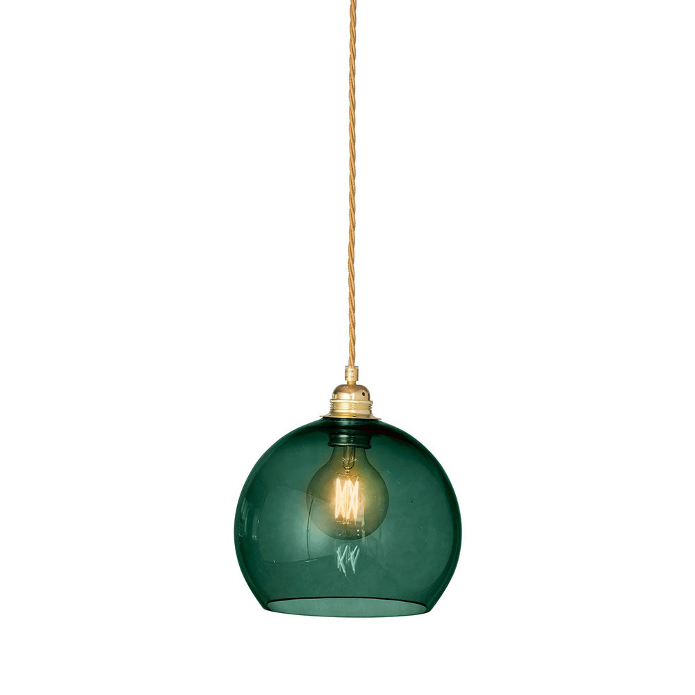 Rowan Medium Pendant Matt Gold / Ivy Green - LA101606