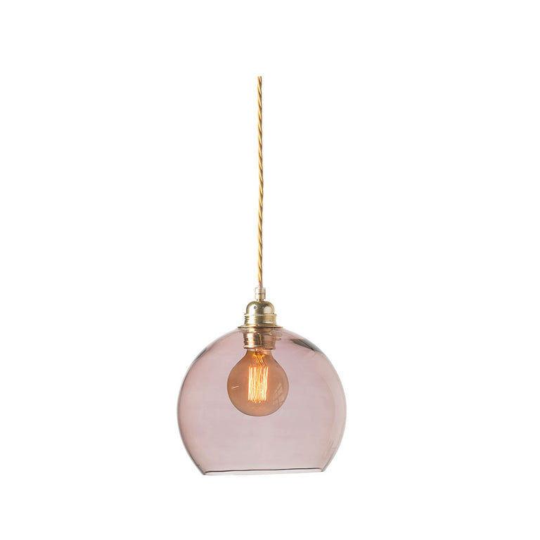 Rowan Medium Pendant Matt Gold / Obsidian - LA101629