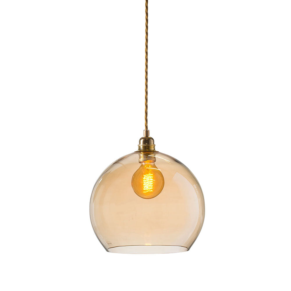 Rowan Large Pendant Matt Gold / Golden Smoke - LA101637