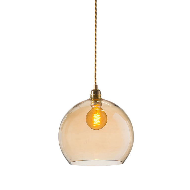 Rowan Large Pendant Matt Gold / Golden Smoke - LA101637