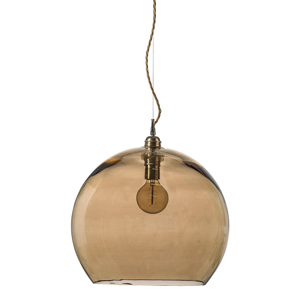 Rowan Extra Large Pendant Matt Gold / Golden Smoke - LA101751