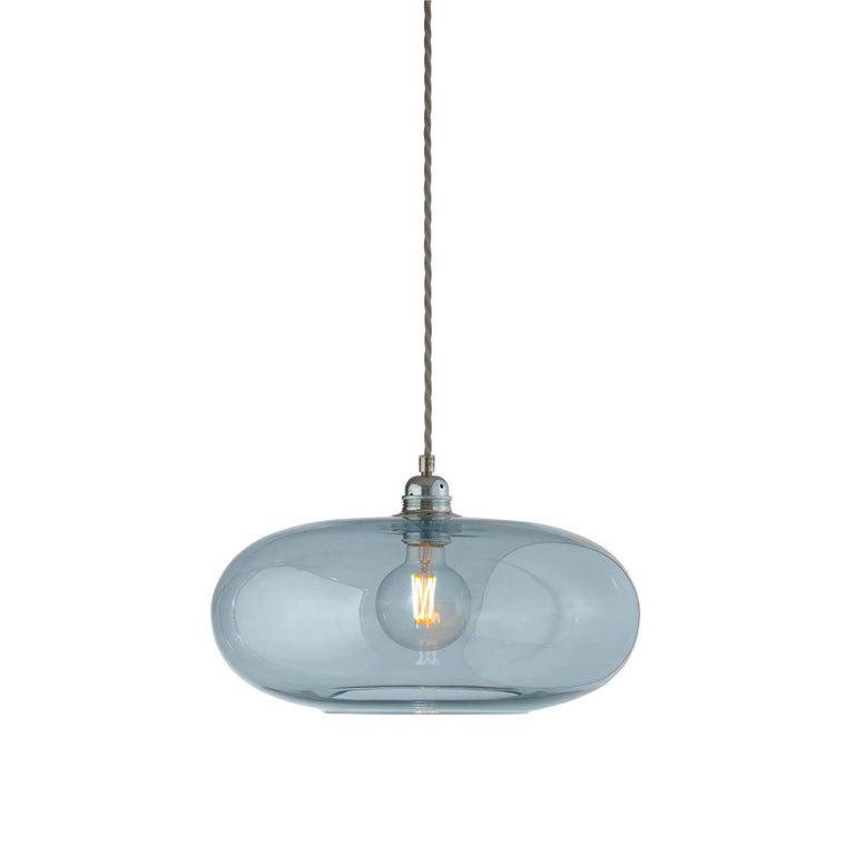 Horizon Large Pendant Topaz Blue / Silver - LA101806