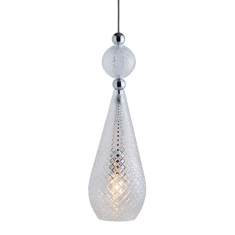 Smykke Large Silver Pendant Crystal / Crystal Pattern Ball - LA101876