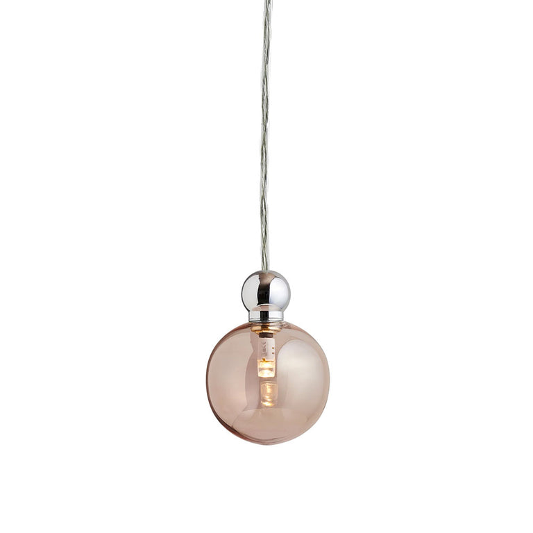 Uva Medium Silver Pendant / Obsidian - LA101953