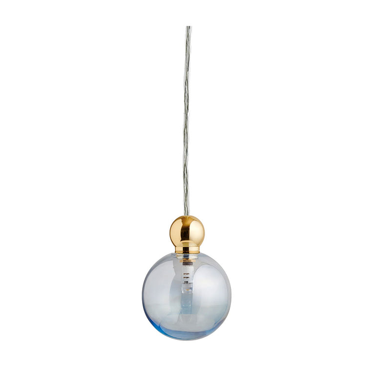 Uva Medium Gold Pendant / Topaz Blue - LA101960