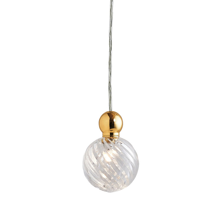 Uva Medium Gold Pendant / Crystal Swirl - LA101968