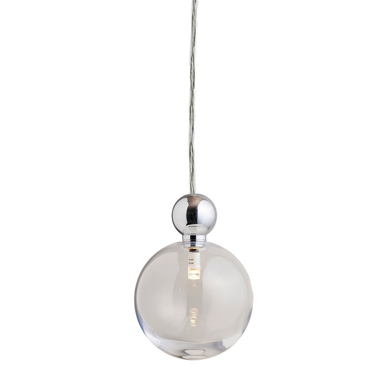 Uva Large Silver Pendant / Clear - LA101980