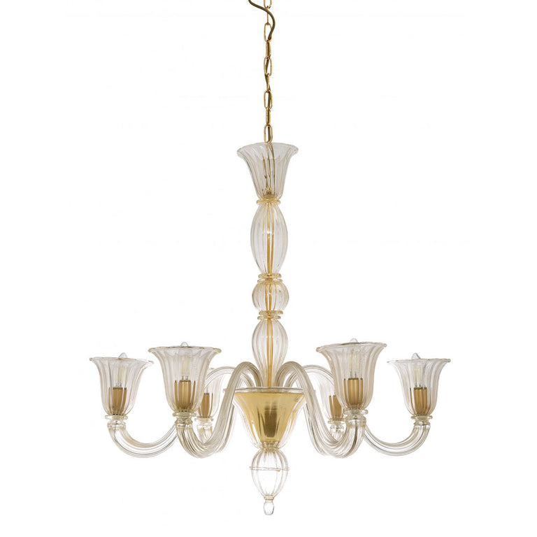 Laguna 6 Light Chandelier Gold - LAGUNA - 6L GLD UP