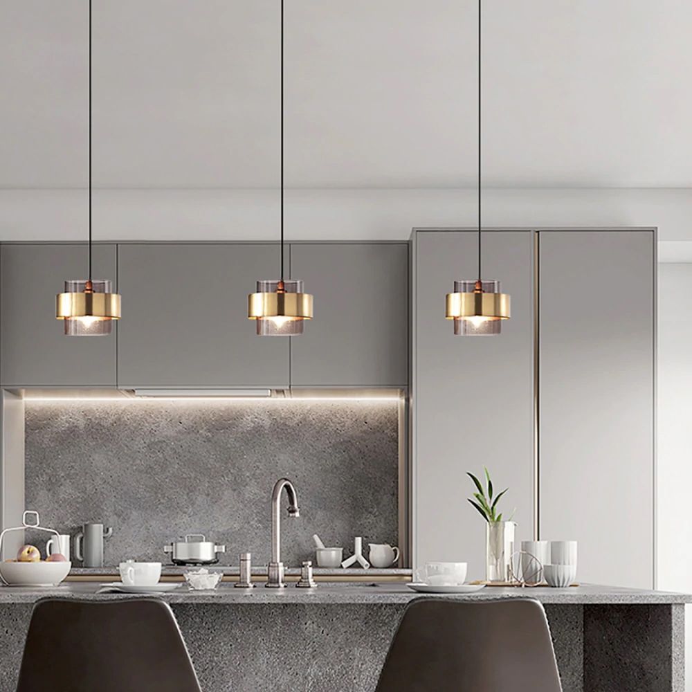 Layla Cylindrical Pendant Light Gold