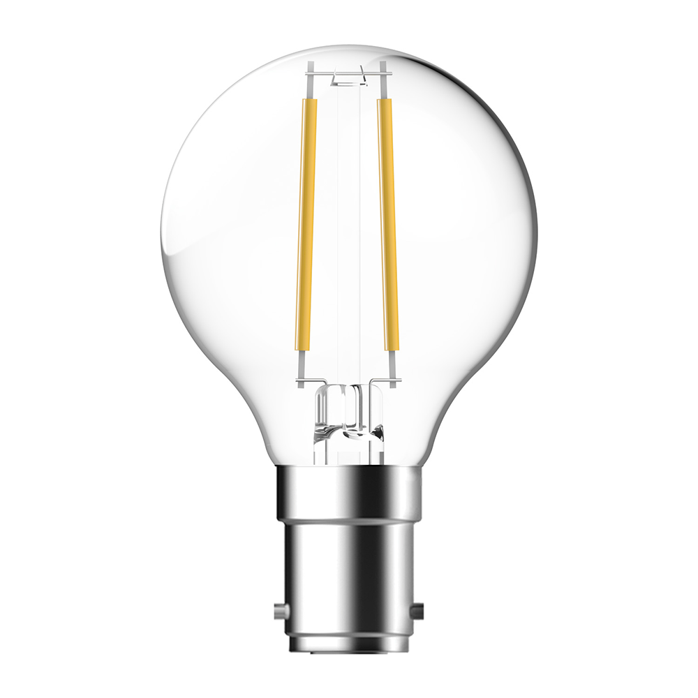 Filament Clear Fancy Round 4.8W B15 Dimmable LED Globe / White - 65929