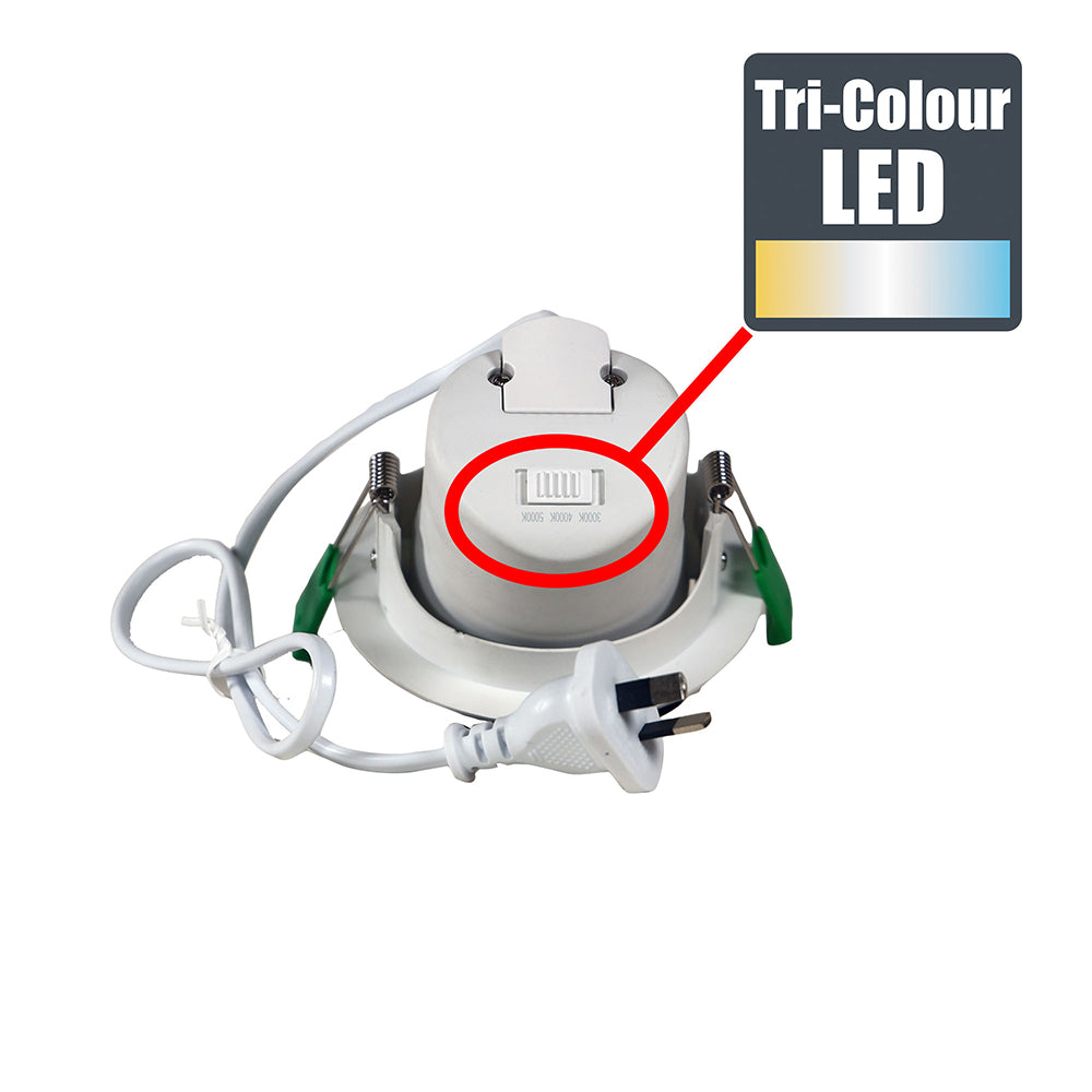 Focus.8 8W Dimmable LED Gimble 10 Pack Downlight White / Tri-Colour - OL83210