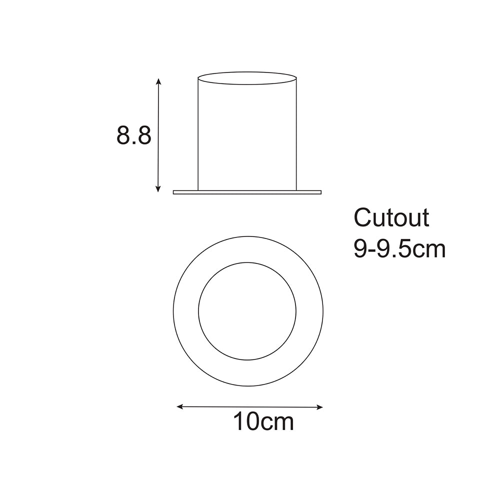Focus.8 8W Dimmable LED Gimble 10 Pack Downlight White / Tri-Colour - OL83210