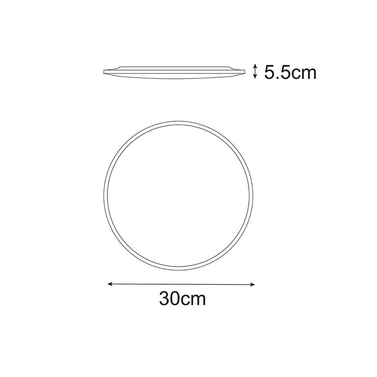 Omar.30 24W LED Dimmable Oyster White / Tri-Colour - LF6524WH