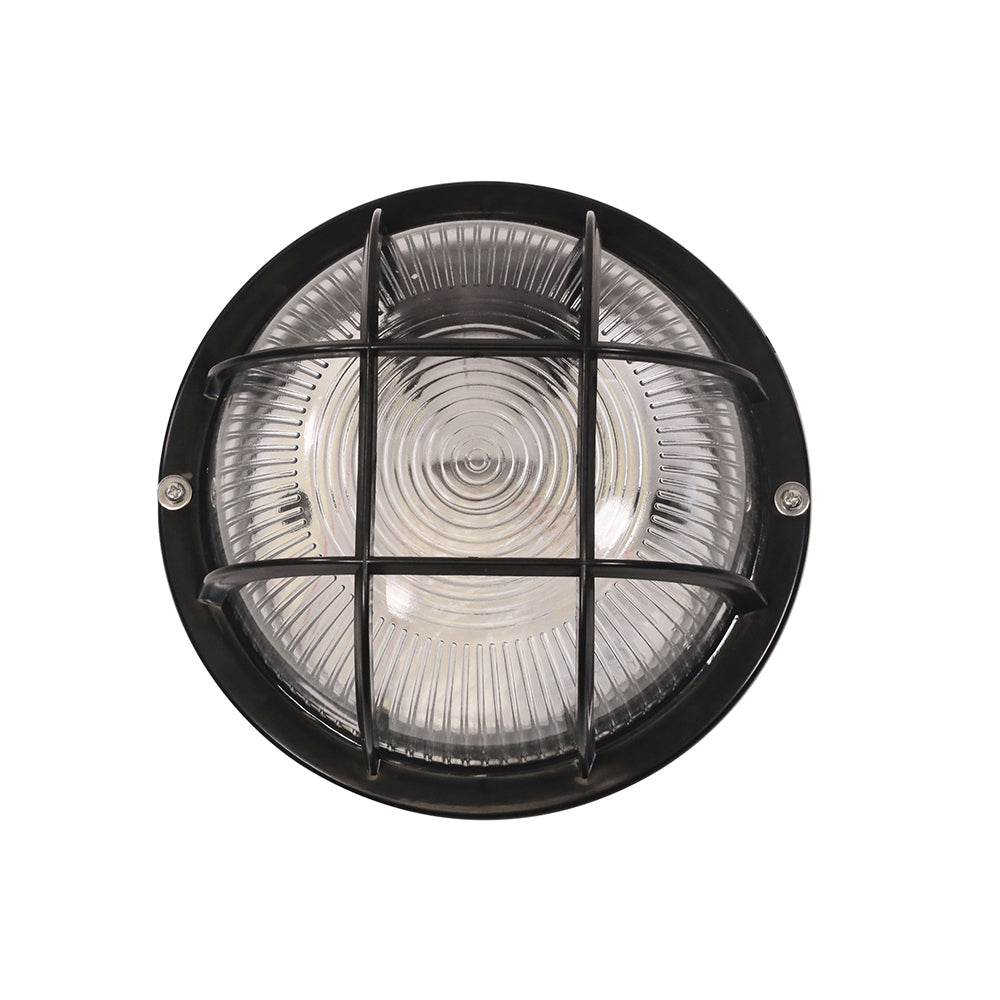 Rund Outdoor Acrylic And Glass Bunker Light Black - LF7952BK