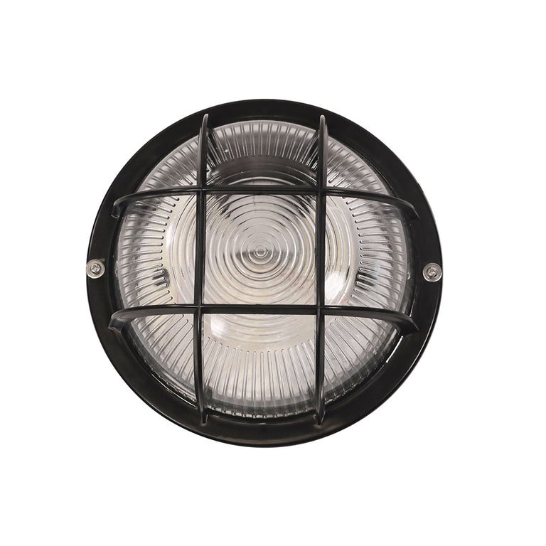 Rund Outdoor Acrylic And Glass Bunker Light Black - LF7952BK