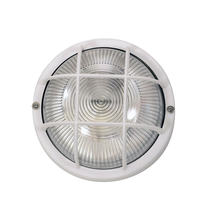 Rund Outdoor Acrylic And Glass Bunker Light White - LF7952WH