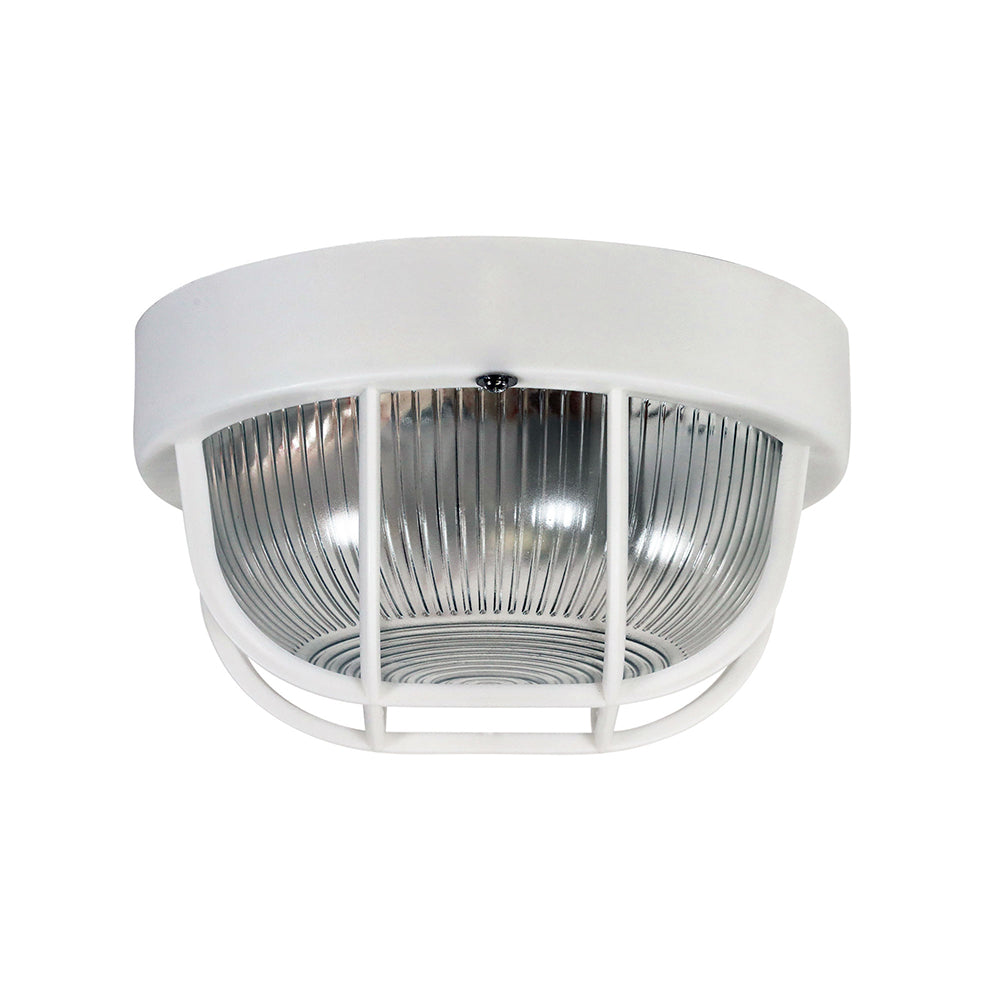 Rund Outdoor Acrylic And Glass Bunker Light White - LF7952WH
