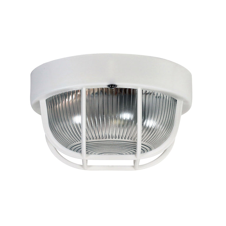 Rund Outdoor Acrylic And Glass Bunker Light White - LF7952WH
