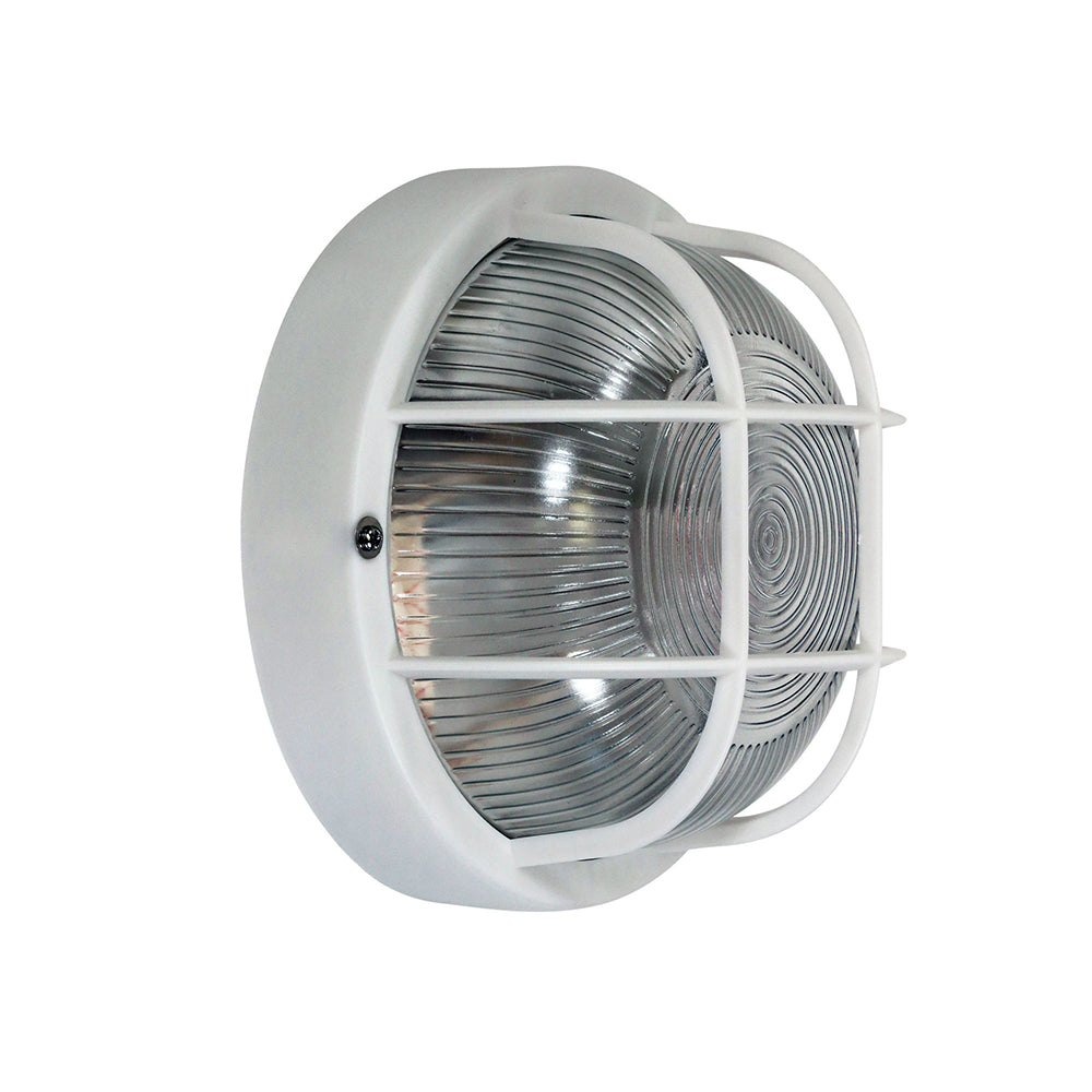 Rund Outdoor Acrylic And Glass Bunker Light White - LF7952WH