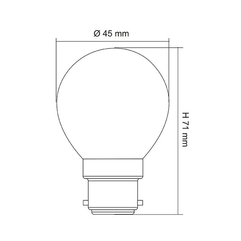 Filament Opal Fancy Round 4W B22 Dimmable LED Globe / Warm White - LFR27B22D