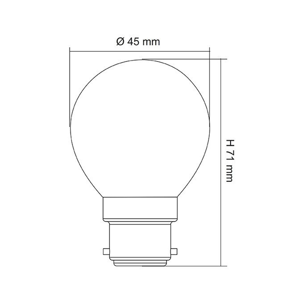 Filament Opal Fancy Round 4W B22 Dimmable LED Globe / Daylight - LFR50B22D