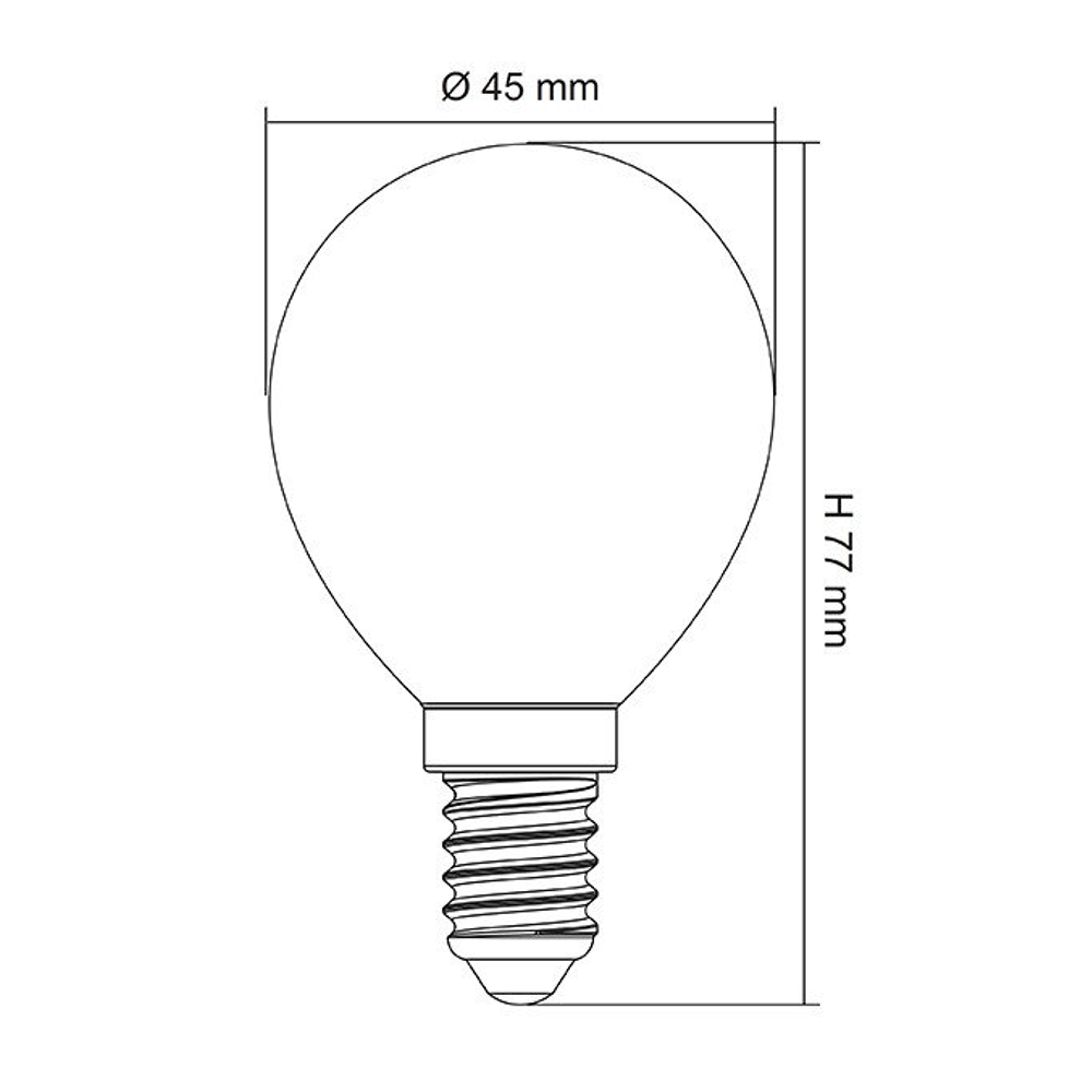 Filament Opal Fancy Round 4W E14 Dimmable LED Globe / Daylight - LFR50E14D