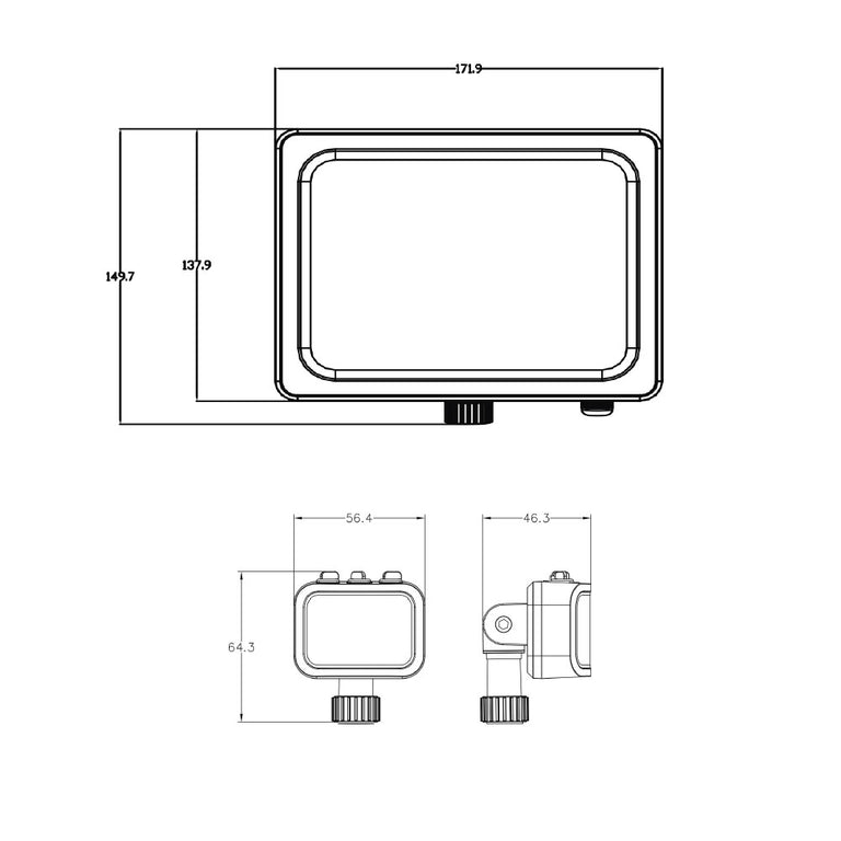 DIY LED Floodlight Power Selectable (30W/40W/50W) With Sensor Black / Tri-Colour IP65 - LG156C