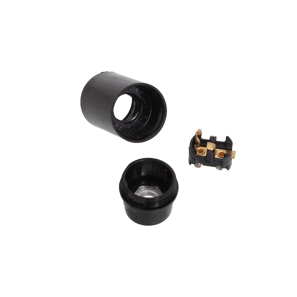 Lampholder 10mm Thread SES Black - ACLH10MMSESBK
