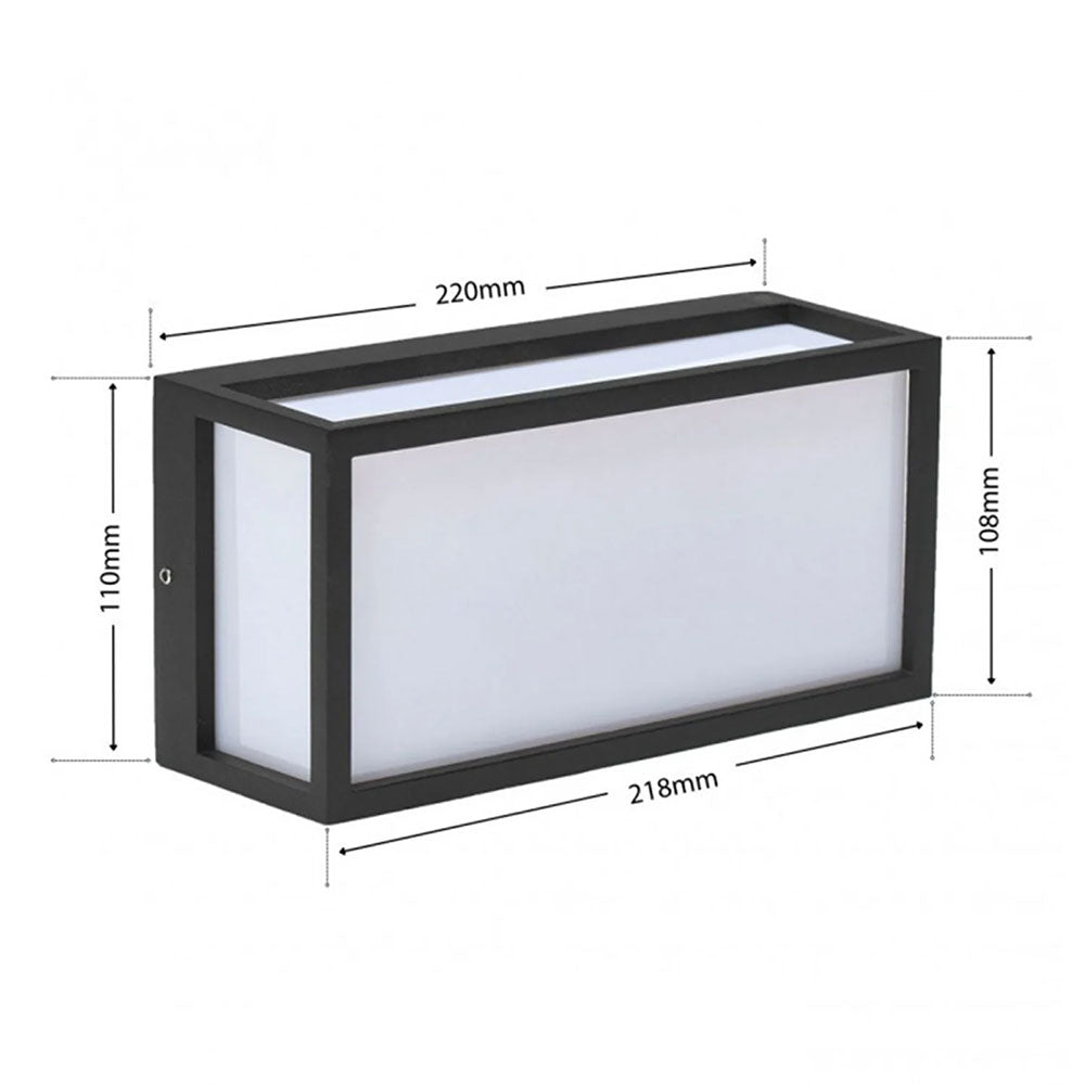 Shoji 12W LED Bunker Anthracite Charcoal / Warm White - LH2845-CC