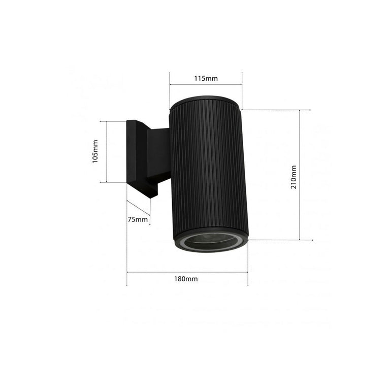 Nico Single Beam Wall Light Black - LH6871-BL