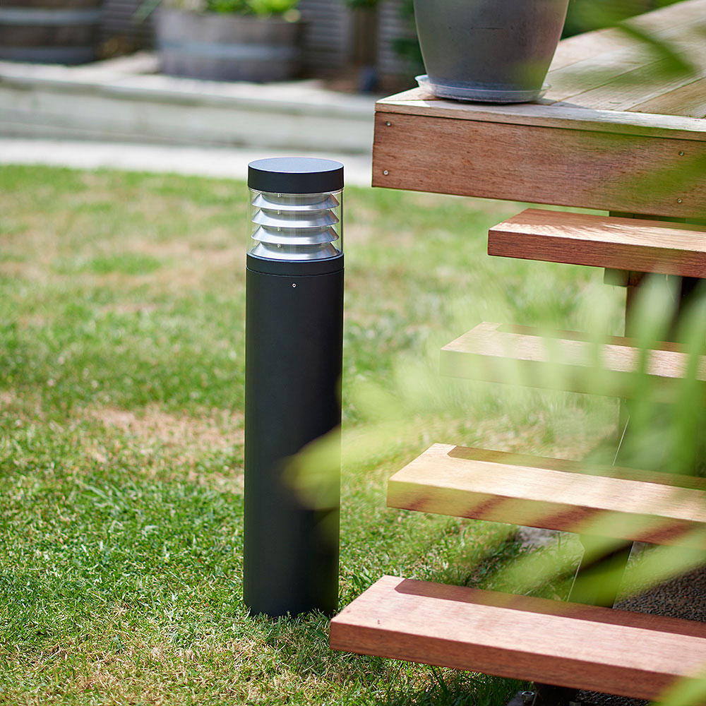 Parker 15W LED Bollard Black / Tri-Colour - LHG1580-BL