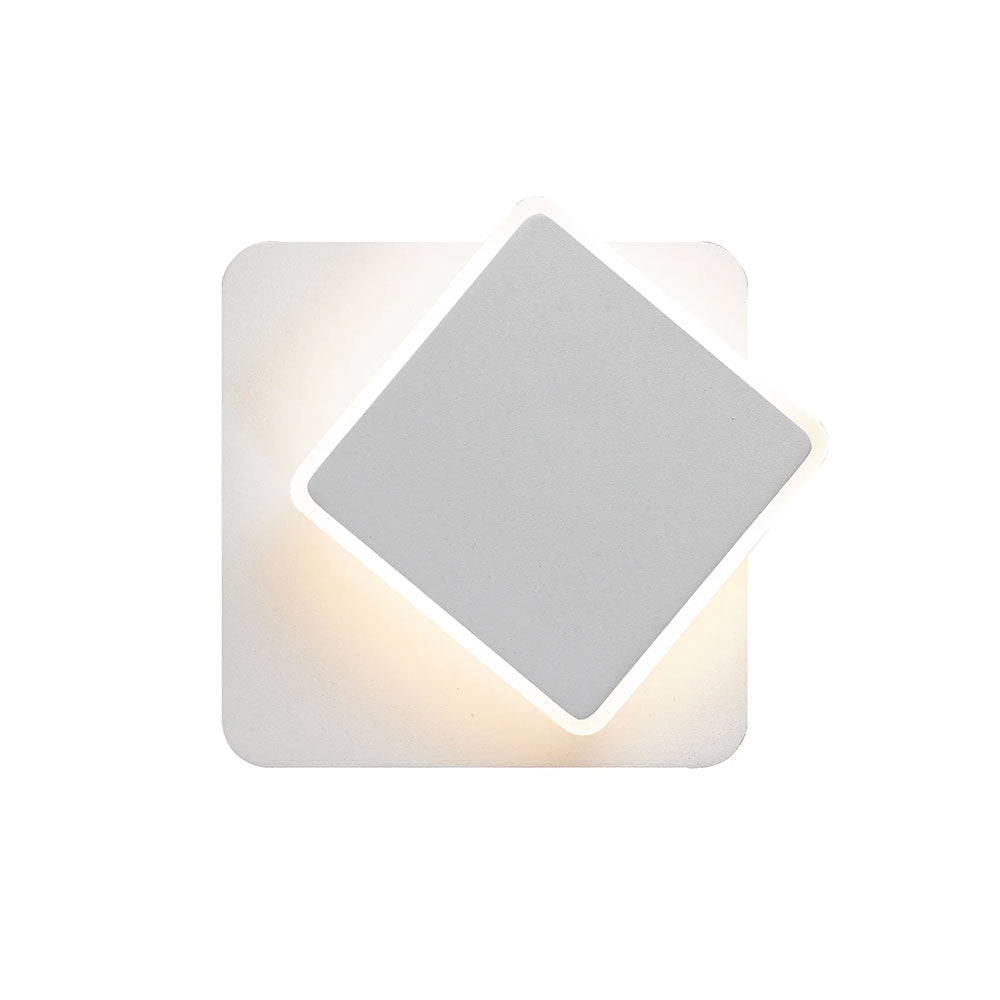 Lima 6W LED Interior Square Rotatable Dimmable Wall Light White / Tri-Colour - LIMA2