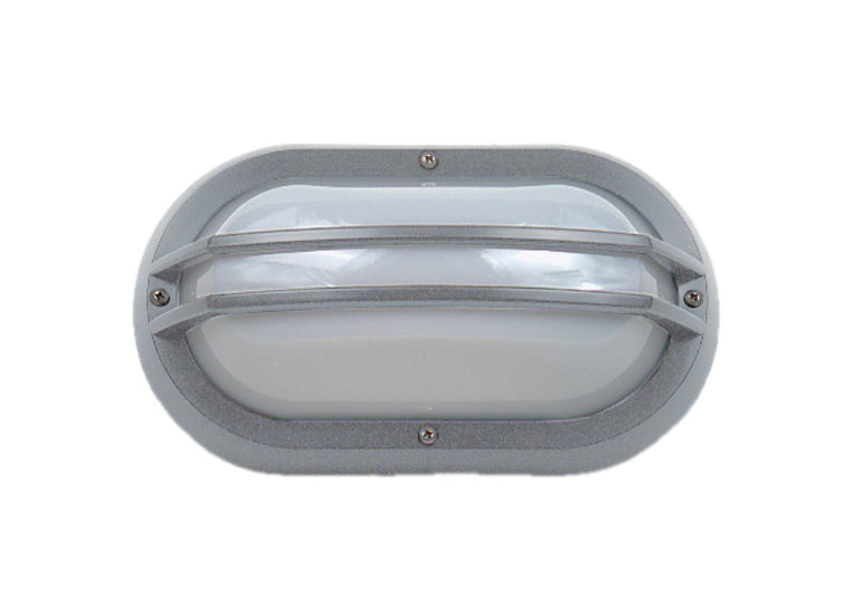 Double Guard E27 Polycarbonate Bulkhead Silver / Grey - LJ6002-SG