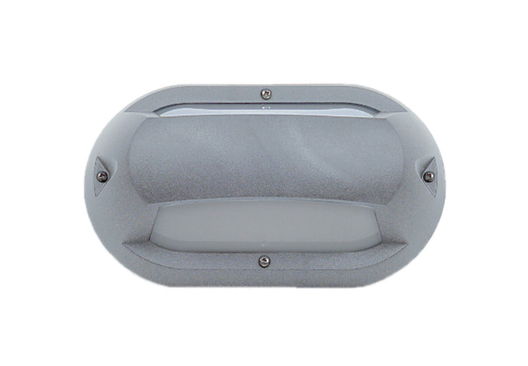 Up/Down E27 Polycarbonate Bulkhead Silver / Grey - LJ6004-SG