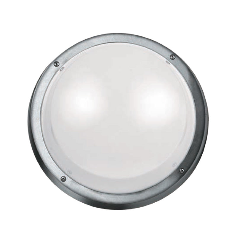 Round Plain 15W LED Polycarbonate Bulkhead Stainless Steel / Warm White - LJL6051-SS