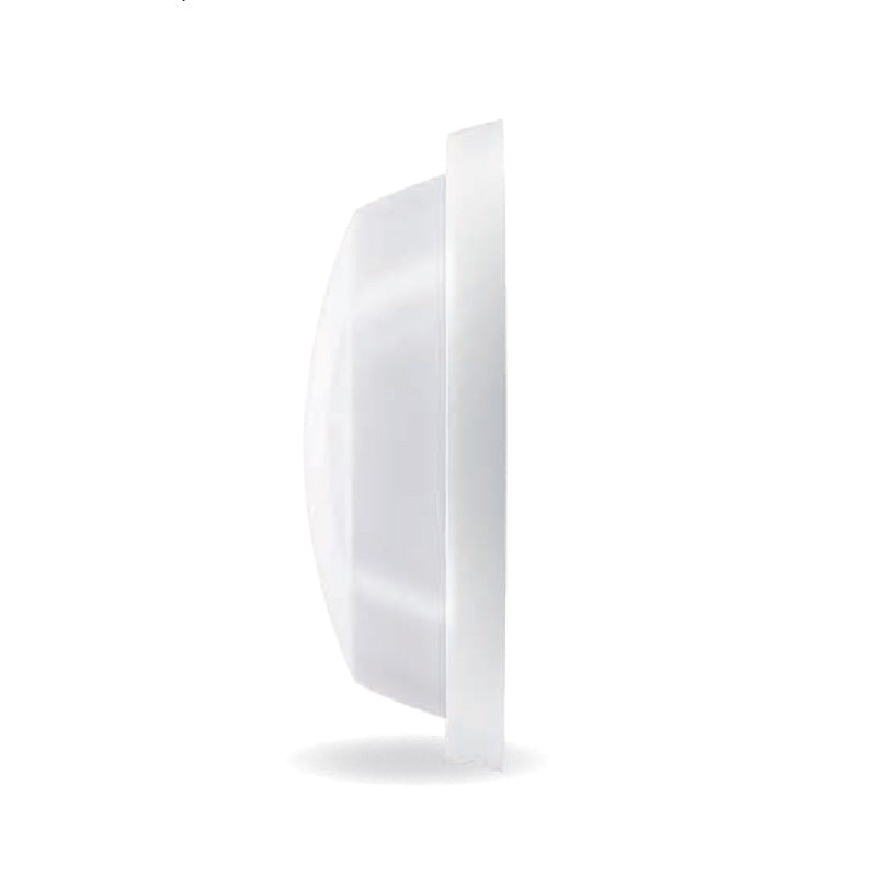 Round Plain E27 Polycarbonate Bulkhead White - LJ6051-WH