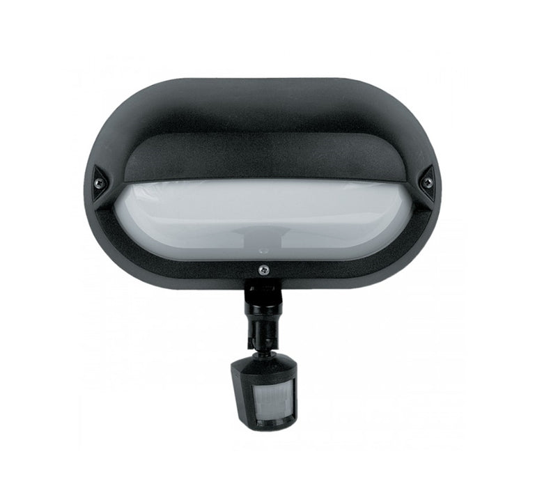 Eyelid E27 Polycarbonate Bulkhead With Sensor Black - LJS6003-BL