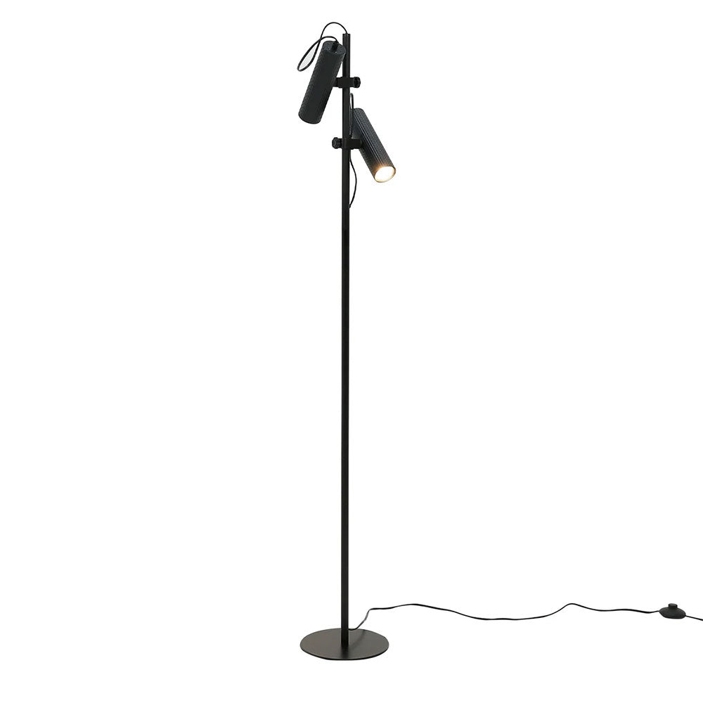 Tara Floor Lamp With Adjustable Head Matt Black - LL-10-0331
