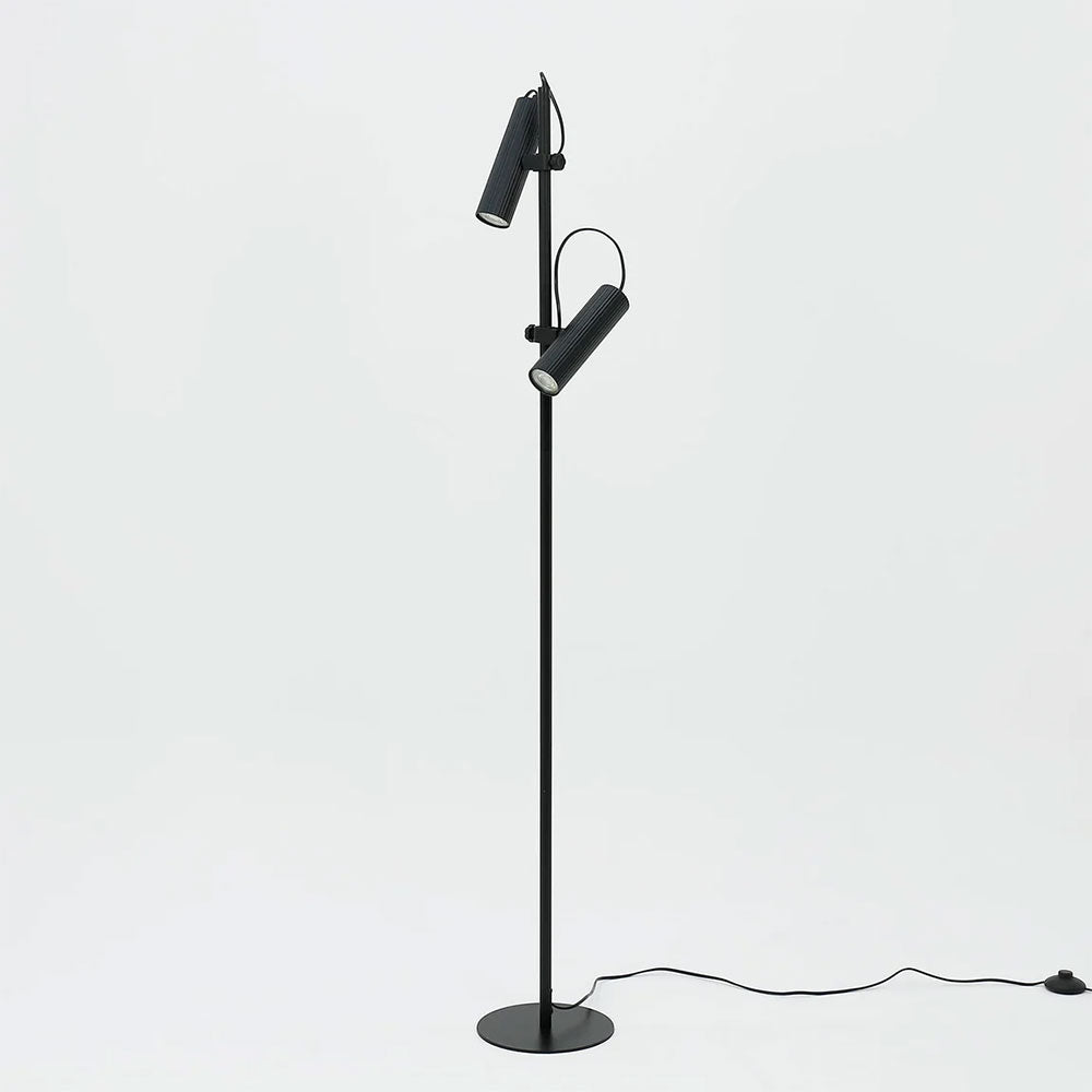Tara Floor Lamp With Adjustable Head Matt Black - LL-10-0331