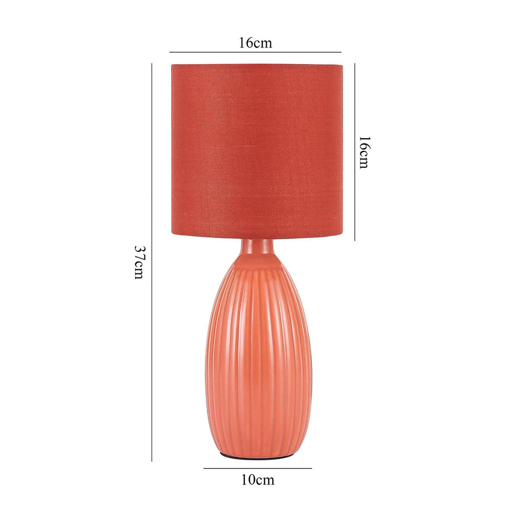 Nora Ceramic Table Lamp Set of 2 Coral - LL-14-0318R