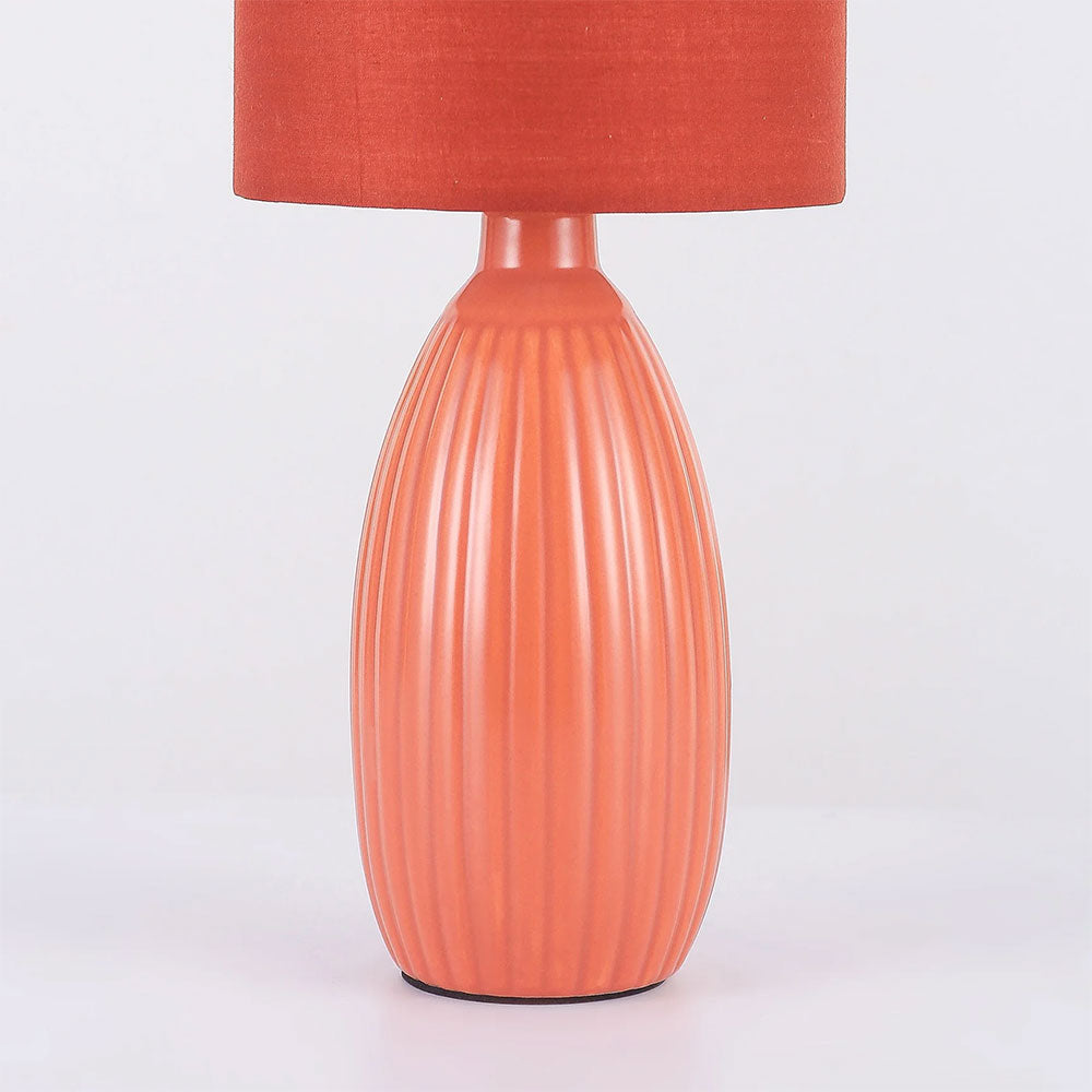 Nora Ceramic Table Lamp Set of 2 Coral - LL-14-0318R