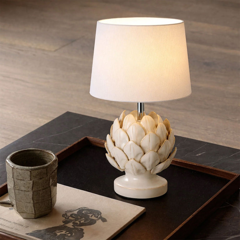 Tasha Artichoke Ceramic Table Lamp Set of 2 Natural - LL-14-0338N