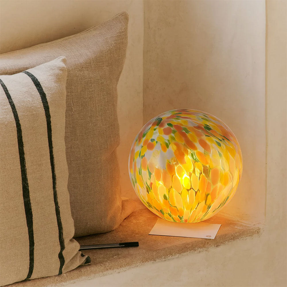 Lyra Glass Ball Table Lamp Colour Speckle - LL-27-0077M