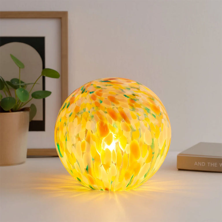 Lyra Glass Ball Table Lamp Colour Speckle - LL-27-0077M